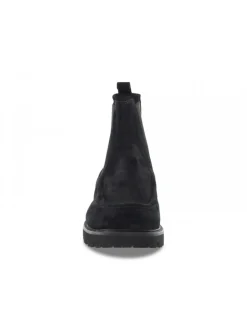 Guidi Calzature Low Boot Stile Inglese In Black Suede Leather^Men Low Boots