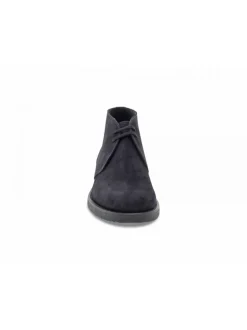 Guidi Calzature Low Boot Stile Inglese In Blue Suede Leather^Men Low Boots