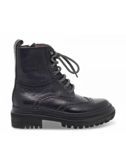 Guidi Calzature Low Boot Stile Inglese In Blue Leather^Women Low Boots