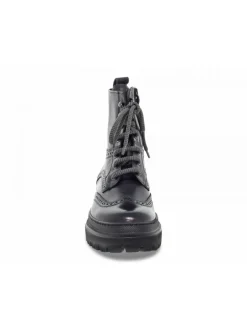 Guidi Calzature Low Boot Stile Inglese In Blue Leather^Women Low Boots