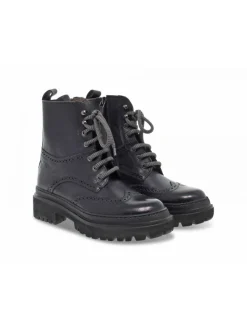 Guidi Calzature Low Boot Stile Inglese In Blue Leather^Women Low Boots
