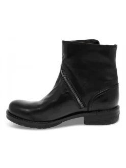 Jp David Low Boot In Black Leather^Women Low Boots