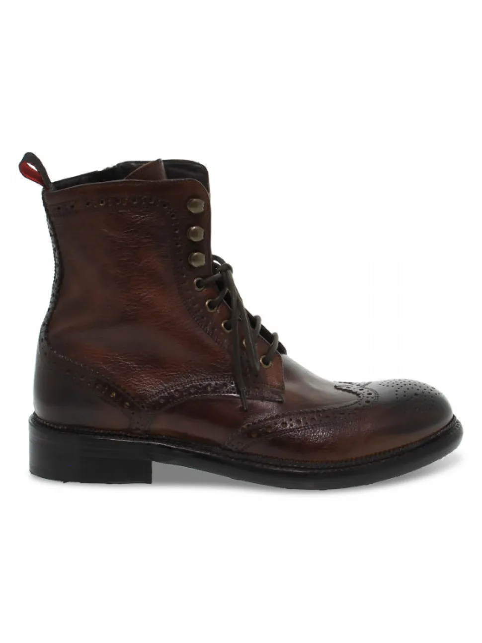 Jp David Low Boot Stile Inglese In Leather Leather^Men Low Boots