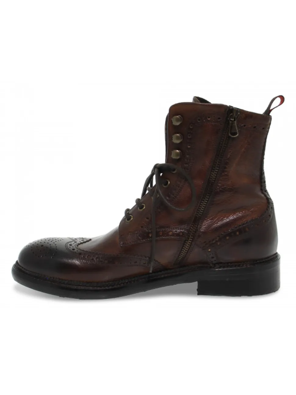 Jp David Low Boot Stile Inglese In Leather Leather^Men Low Boots