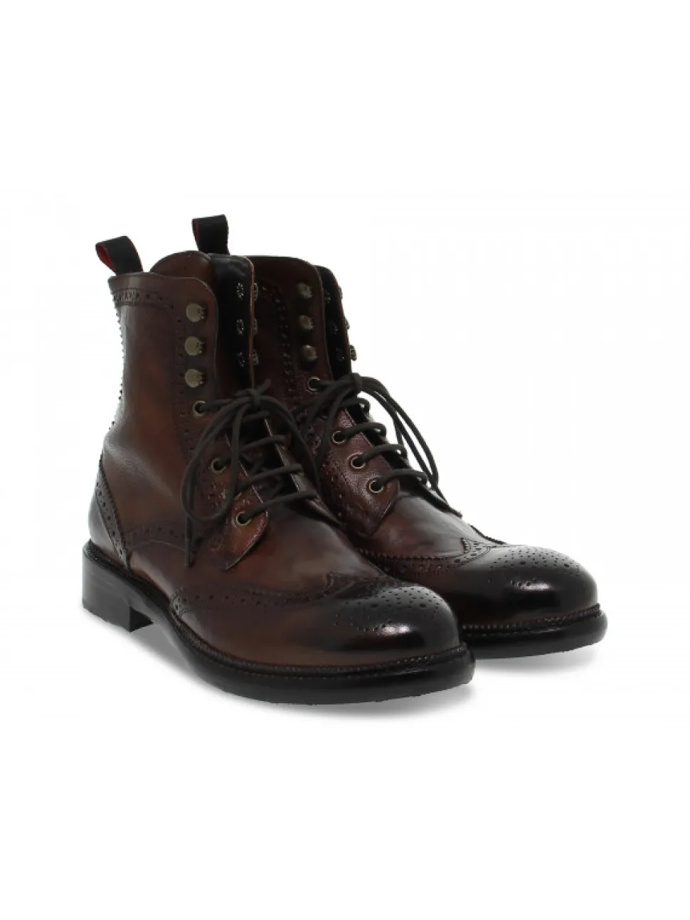 Jp David Low Boot Stile Inglese In Leather Leather^Men Low Boots