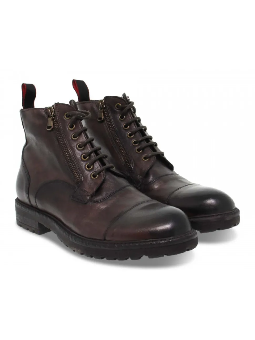 Jp David Low Boot Stile Inglese In Brown Leather^Men Low Boots