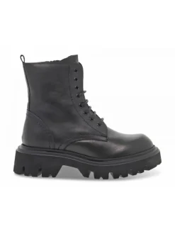 Poesie Veneziane Low Boot Anfibio Stile Inglese In Black Leather^Women Low Boots