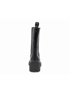 Steve Madden Low Boot Hype Black Leather In Black Leather^Women Low Boots
