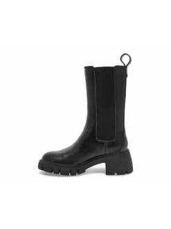 Steve Madden Low Boot Hype Black Leather In Black Leather^Women Low Boots