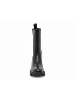 Steve Madden Low Boot Hype Black Leather In Black Leather^Women Low Boots