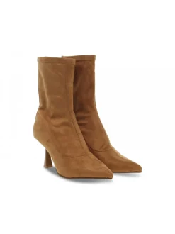 Steve Madden Low Boot Janeth Cognac In Cognac Suede Leather^Women Low Boots