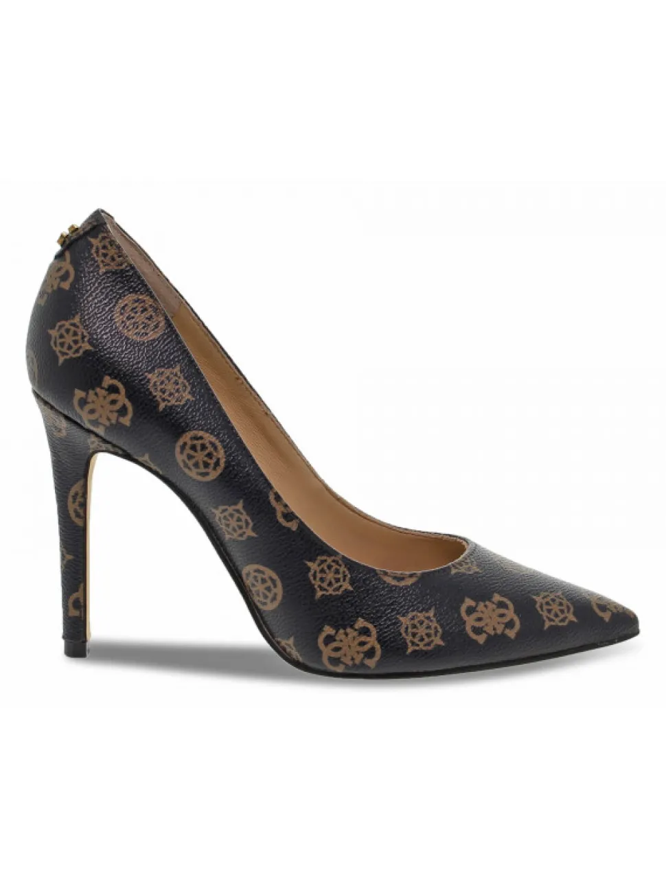 Guess Pump Logato In Brown Faux Leather^Women Pumps