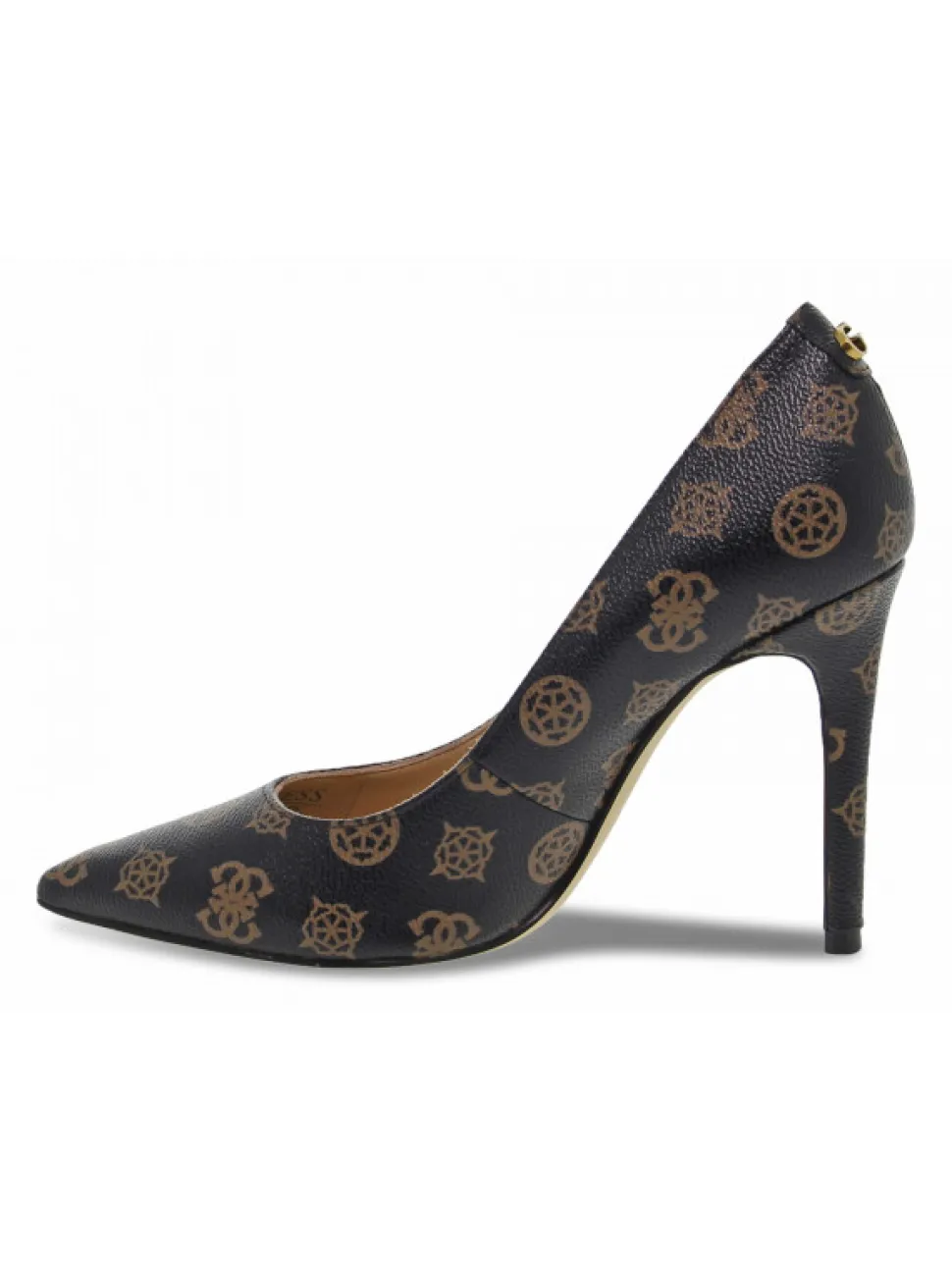 Guess Pump Logato In Brown Faux Leather^Women Pumps