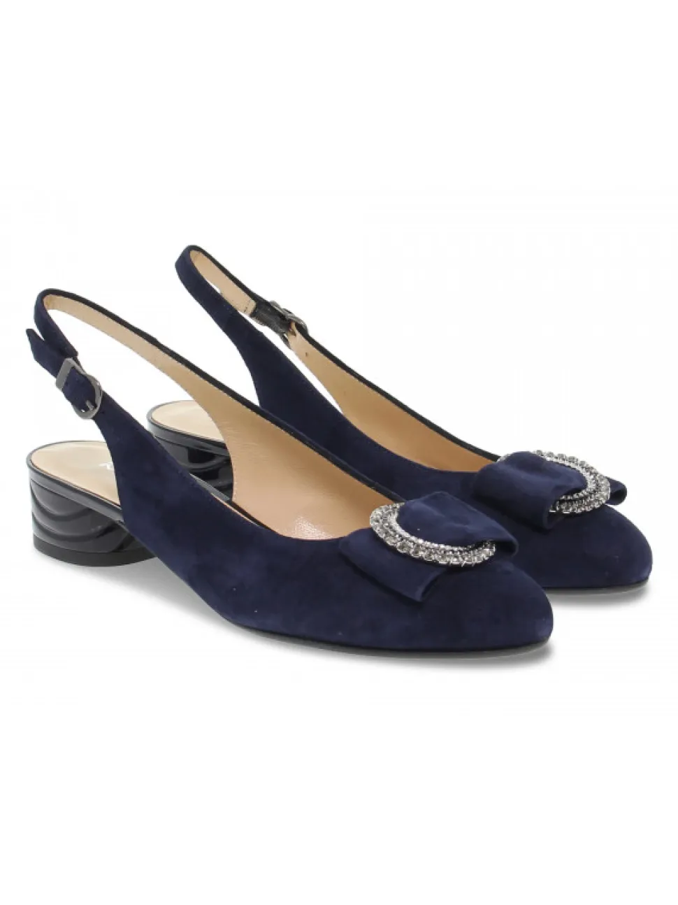Martina Pump In Blue Suede Leather^Women Pumps