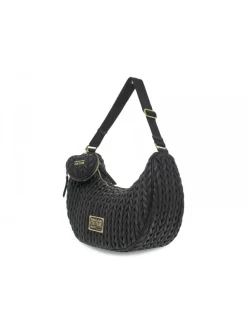 Versace Jeans Couture Purse Jeans Couture Crunchy Bags Range O Sketch 8 Bags Quilted In Black Tassel^Women Purses