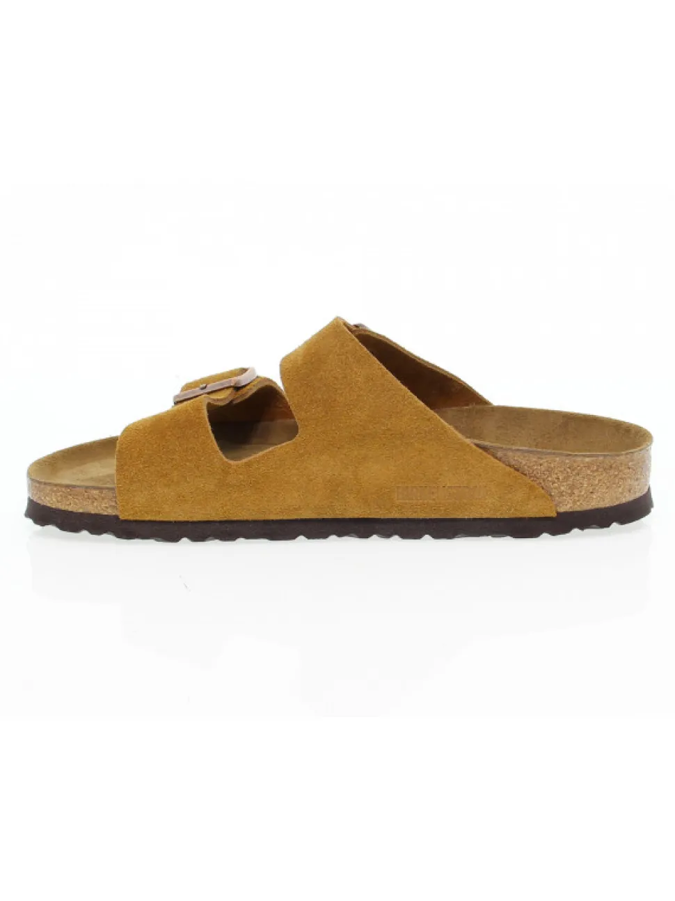 Birkenstock Sandal Arizona Soft Footbed In Ocher Suede Leather^Men Sandals