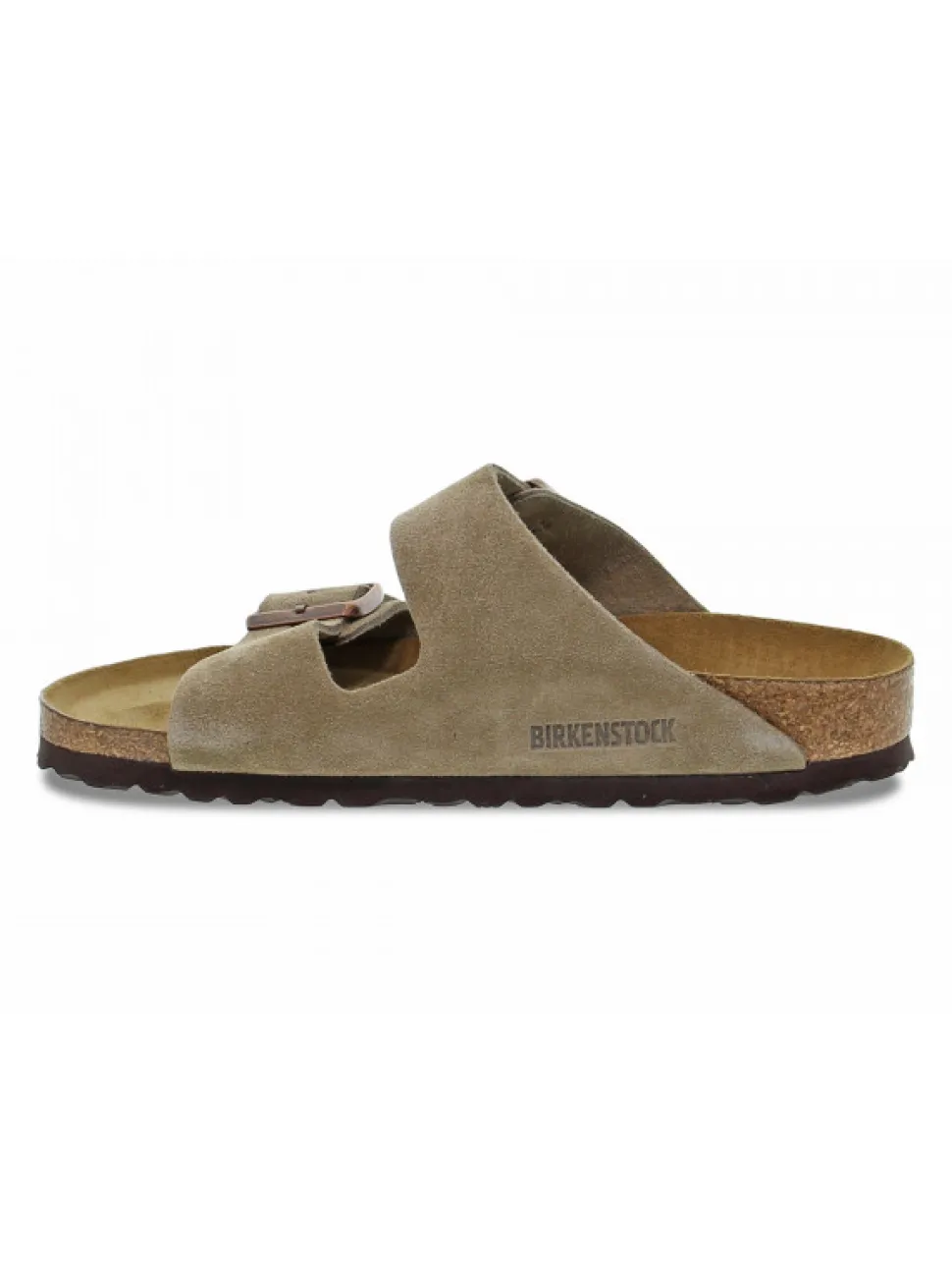 Birkenstock Sandal Arizona Soft Footbed In Taupe Suede Leather^Men Sandals