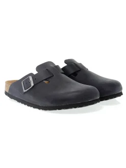 Birkenstock Sandal Boston In Black Leather^Women Sandals