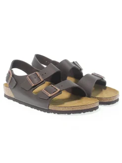 Birkenstock Sandal Milano In Dark Brown Leather^Men Sandals