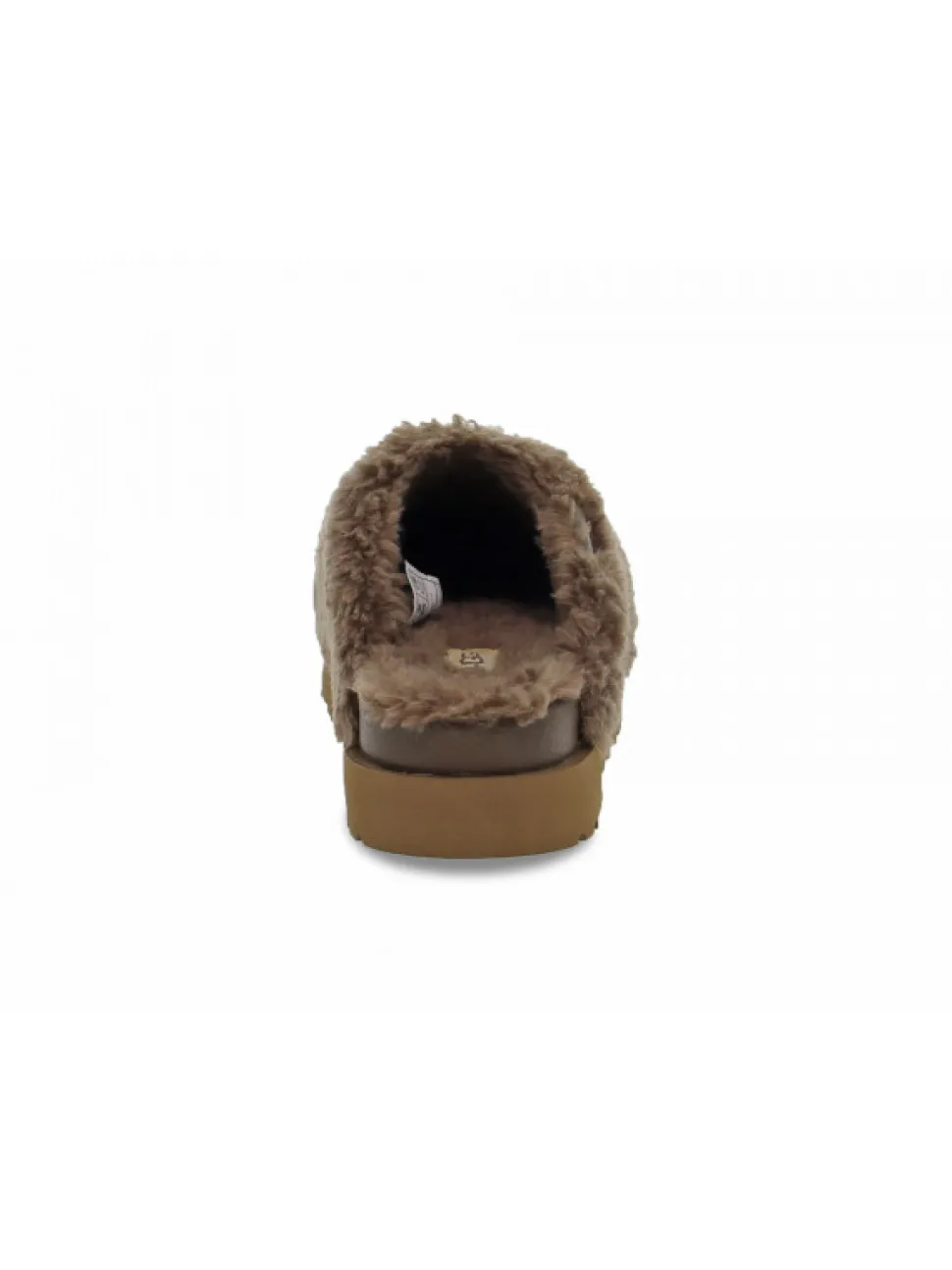 UGG Australia Sandal Fuzz Sugar Slide Hickory In Brown Suede Leather^Women Sandals