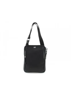 John Richmond Shoulder Bag Shoulder Bag In Black Leather^Men Shoulder Bags