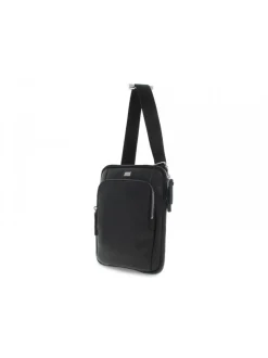 John Richmond Shoulder Bag Shoulder Bag In Black Leather^Men Shoulder Bags