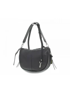 Rebelle Shoulder Bag Althea Hobo Dollaro Black In Black Leather^Women Shoulder Bags