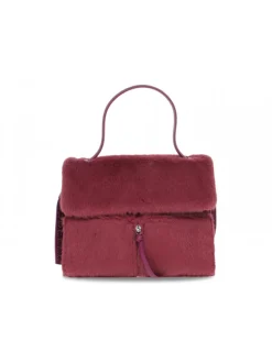 Rebelle Shoulder Bag Clio Satchel L Softly Fur In Plum Hair^Women Shoulder Bags