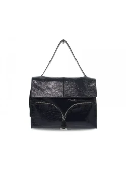 Rebelle Shoulder Bag Satchel L Naplak In Dark Blue Paint^Women Shoulder Bags