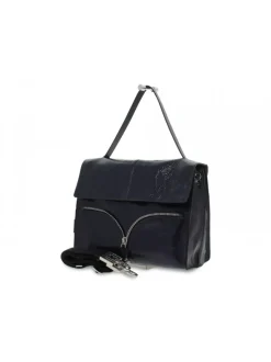 Rebelle Shoulder Bag Satchel L Naplak In Dark Blue Paint^Women Shoulder Bags