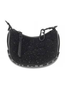 Steve Madden Shoulder Bag Brisky Small Hobo In Black Leather^Women Shoulder Bags