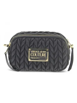 Versace Jeans Couture Shoulder Bag Jeans Couture Crunchy Bags Range O Sketch 6 Bags Quilted In Black Tassel^Women Shoulder Bags