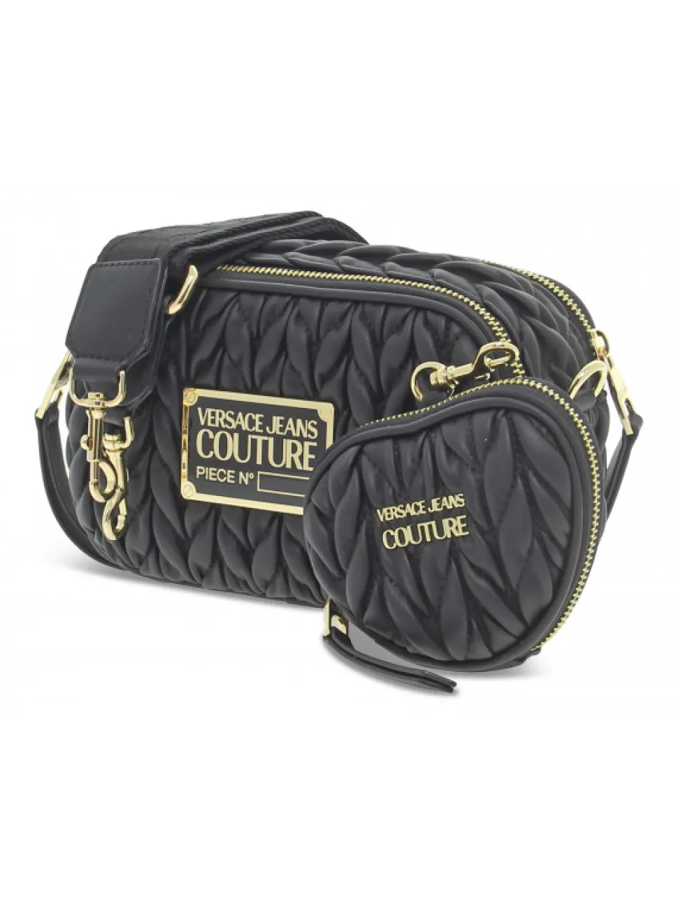 Versace Jeans Couture Shoulder Bag Jeans Couture Crunchy Bags Range O Sketch 6 Bags Quilted In Black Tassel^Women Shoulder Bags