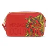 Versace Jeans Couture Shoulder Bag Jeans Couture Range 4 Rock Cut Sketch 1 Bags Stripes Patchwork In Red Faux Leather^Women Shoulder Bags