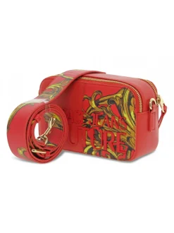 Versace Jeans Couture Shoulder Bag Jeans Couture Range 4 Rock Cut Sketch 1 Bags Stripes Patchwork In Red Faux Leather^Women Shoulder Bags
