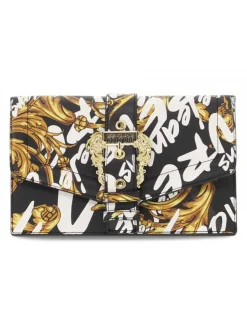 Versace Jeans Couture Shoulder Bag Jeans Couture Range F Sketch 15 Wallet Printed In Black Saffiano^Women Shoulder Bags