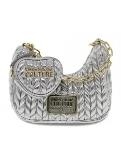Versace Jeans Couture Shoulder Bag Jeans Couture Range O Sketch 1 Crunchy Bags Quilted In Silver Tassel^Women Shoulder Bags