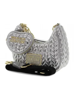 Versace Jeans Couture Shoulder Bag Jeans Couture Range O Sketch 1 Crunchy Bags Quilted In Silver Tassel^Women Shoulder Bags