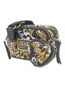 Versace Jeans Couture Shoulder Bag Jeans Couture Crunchy Bags Range O Sketch 6 Bags Quilted In Black Nylon^Women Shoulder Bags