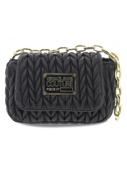 Versace Jeans Couture Shoulder Bag Jeans Couture Crunchy Bags Range O Sketch 5 Bags Quilted In Black Tassel^Women Shoulder Bags