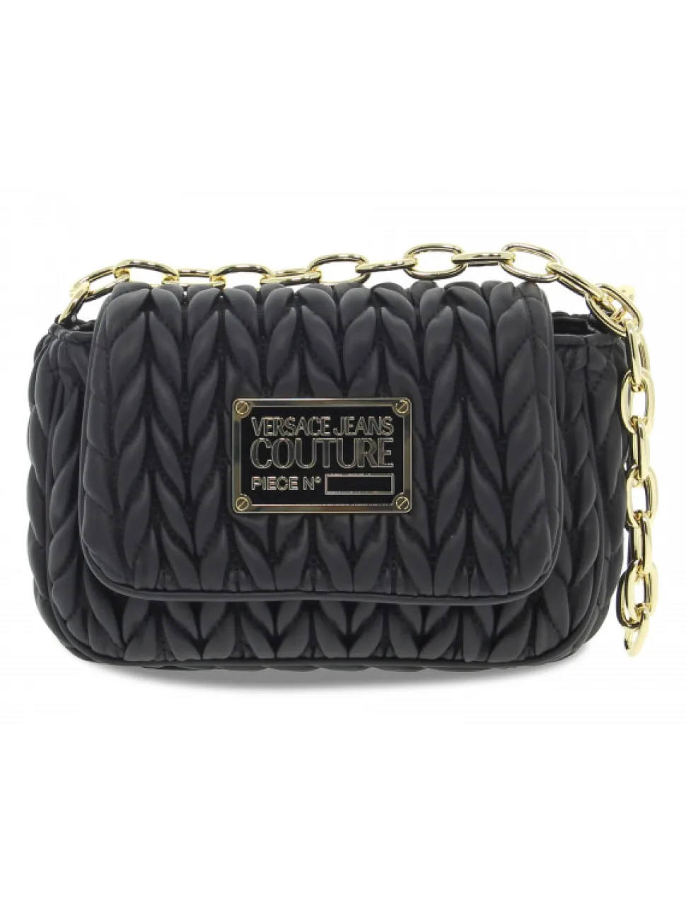 Versace Jeans Couture Shoulder Bag Jeans Couture Crunchy Bags Range O Sketch 5 Bags Quilted In Black Tassel^Women Shoulder Bags