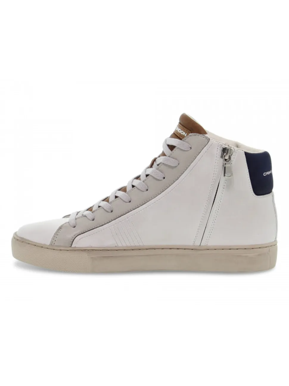 Crime London Sneakers High Top Essential In White Leather^Men Sneakers