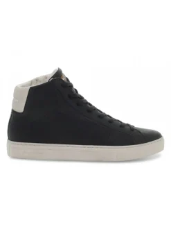Crime London Sneakers High Top Essential In Black Leather^Men Sneakers