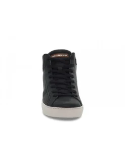 Crime London Sneakers High Top Essential In Black Leather^Men Sneakers