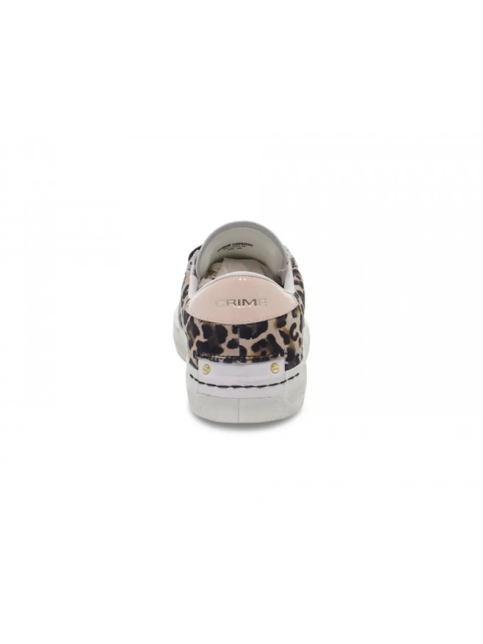 Crime London Sneakers Low Top Distressed In White Leather^Women Sneakers