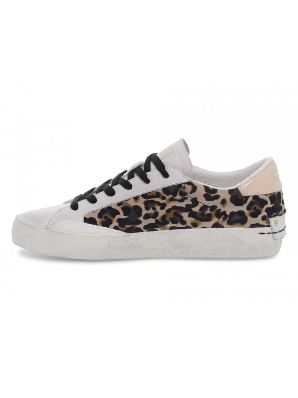 Crime London Sneakers Low Top Distressed In White Leather^Women Sneakers