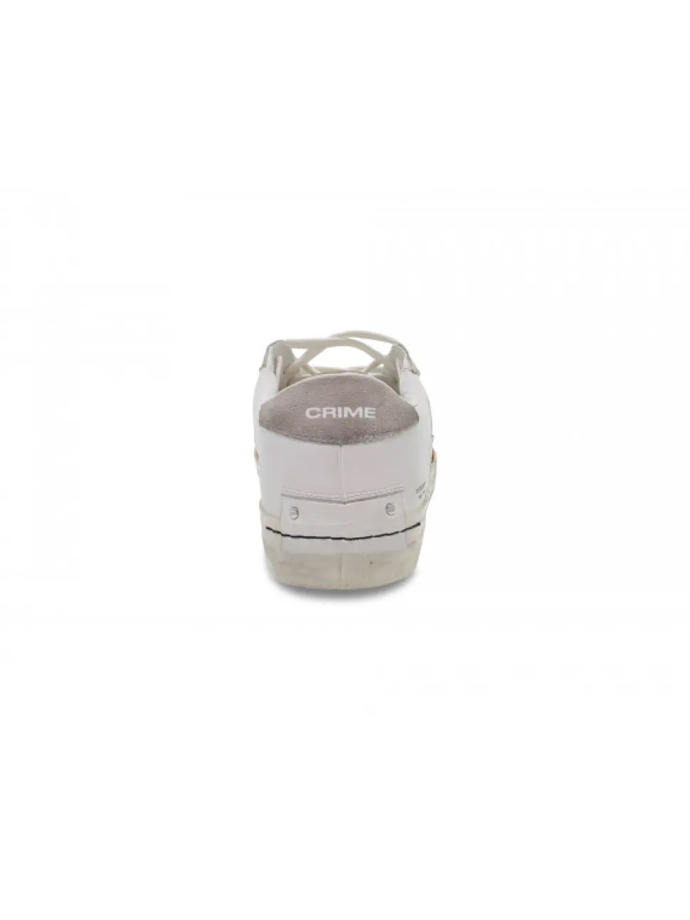 Crime London Sneakers Low Top Distressed In White Leather^Men Sneakers
