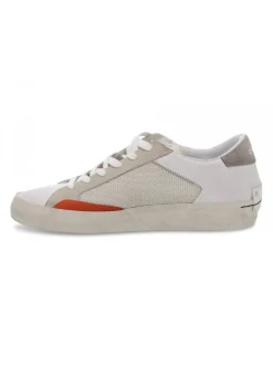 Crime London Sneakers Low Top Distressed In White Leather^Men Sneakers
