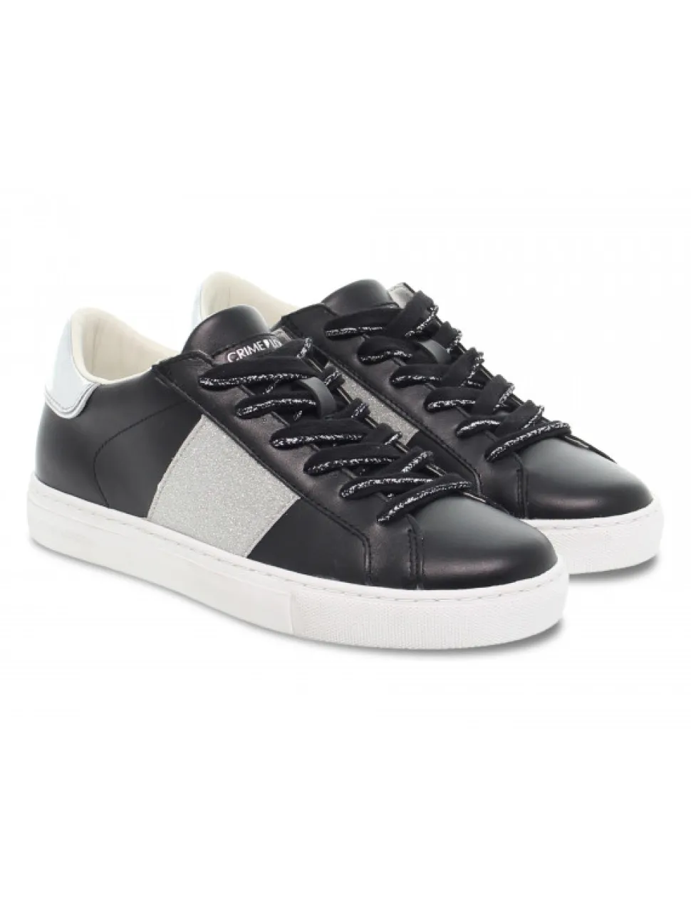 Crime London Sneakers Low Top Essential In Black Leather^Women Sneakers