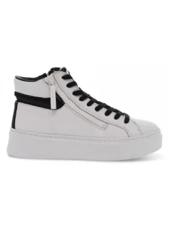 Crime London Sneakers Weightless Double Zip In White Leather^Women Sneakers